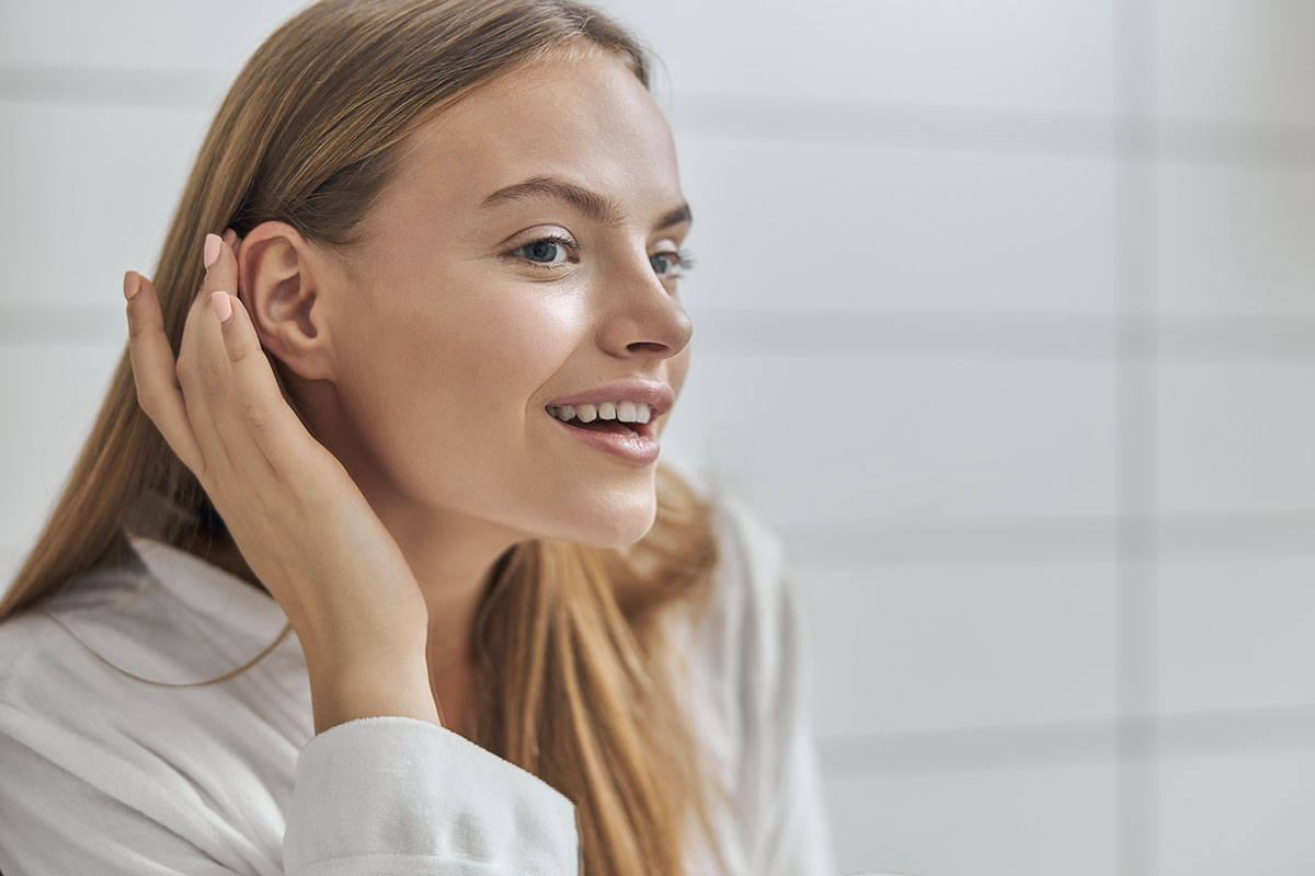 woman withe nice skin after laser skin resurfacing in Morristown