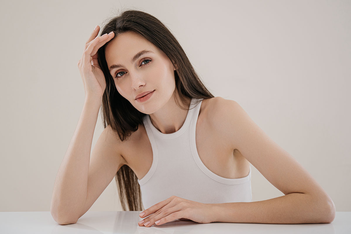 woman after FaceTite treatment in Morristown, NJ
